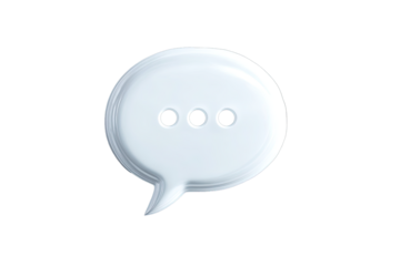 Light gray speech bubble icon, three dots