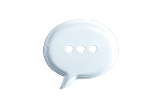 Light gray speech bubble icon, three dots