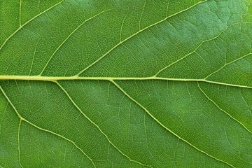 Obraz premium Close-up of vibrant green leaf veins