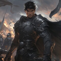 Dark Knight with Epic Battle, and Fantasy Art.
