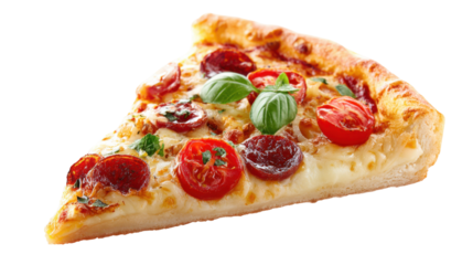Close-up pizza slice