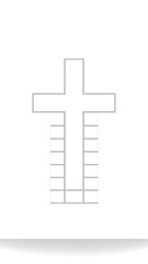 Obraz premium Simple cross design with steps