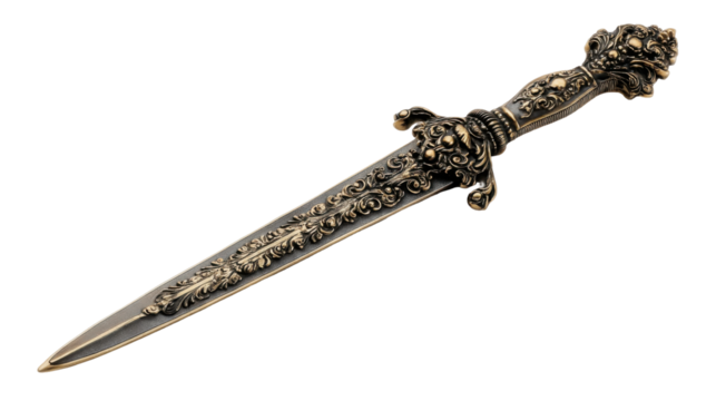 Ornate dagger, detailed handle