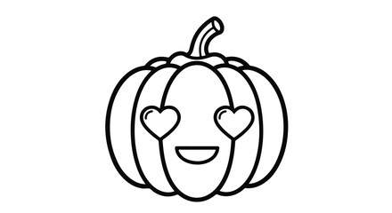 Obraz premium Cute cartoon pumpkin graphic