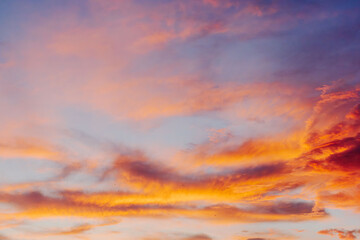 夏の空　夕暮れの時の空と雲165