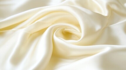 Obraz premium Elegant ivory silk fabric background with soft folds and subtle sheen creates a luxurious and