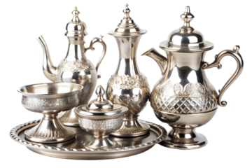 2307 silver decor home isolated on a transparent background