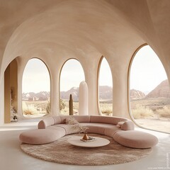 Desert Oasis Modern Living Room. (1)