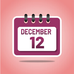 December 12 Artistic Daily Planner Template