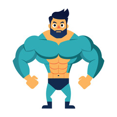 A set of body builder cartoon silhouette white bacground. Gym icon