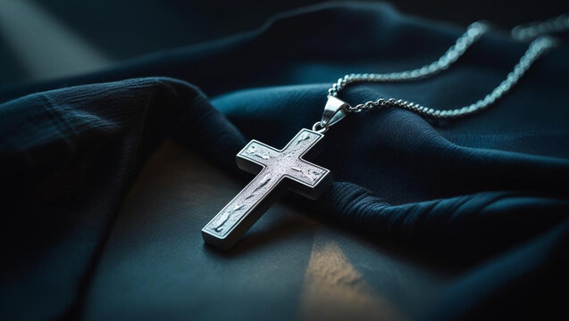 Faith: silver cross with chain