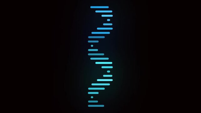 Abstract blue glowing lines spiral motion graphic animation technology data digital code dna helix. Blue glowing lines spiral animation abstract motion graphics dna helix technology. - Powered by Adobe
