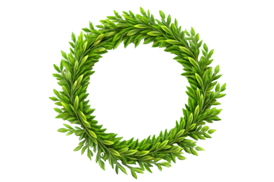 6723 green wreath isolated on a transparent background - Powered by Adobe