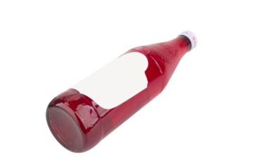 Red Soft Drink Bottle on White Background