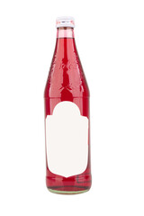 Red Soft Drink Bottle on White Background