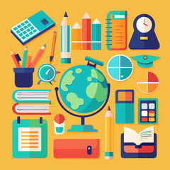  Education Tools Vector Set