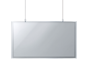 Blank Hanging Signboard with Clear Background for Advertising and Promotional Messages