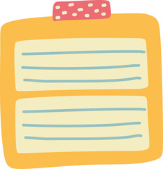 Obraz premium Cute Sticky Notes Memo Element