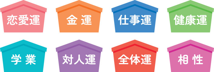 占いの鑑定メニューのアイコン　セット