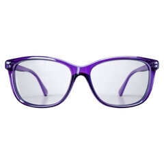 Fototapeta premium Stylish Purple Sunglasses with Clear Lenses for Trendy Fashion Accessories