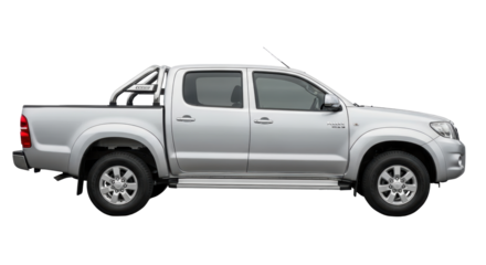 Isolated White Pickup Truck