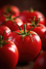 Close-up of fresh, vibrant tomatoes