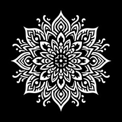 Beautiful mandala silhouette