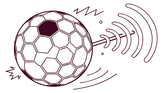 soccer ball on a red background