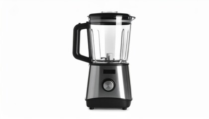 Sleek stainless steel blender with a durable glass jar, perfect for modern kitchens and smoothie enthusiasts.
