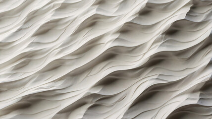 Fototapeta premium Soft White Embossed Wave Texture