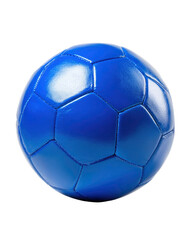 Fototapeta premium A shiny blue soccer ball on transparent background