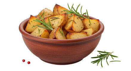 Isolated Roasted Potatoes with Rosemary