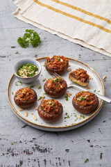 Mediterranean stuffed mushrooms