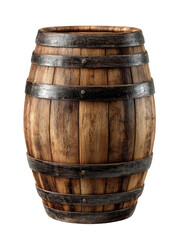 Aged wooden barrel, full view (2)