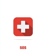 Obraz premium SOS Emblem of Aid: A crisp and clear visual representation of an SOS call to action, featuring the universal symbol of help and hope, evoking a sense of urgency and support.