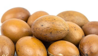 Close-up of many brown seeds