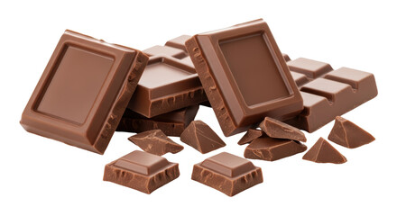 Isolated Chocolate Pile