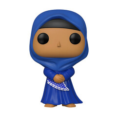 Funko Pop Vinyl Figure of Muslim Woman Wearing Blue Hijab and Modest Dress