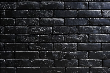 Dark Black Brick Wall Texture Background for Modern Design
