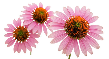 Isolated Group of Echinacea Flowers