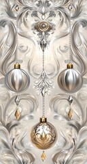 Elegant Silver  Gold Ornaments.
