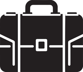 Businessman and Briefcase Vector Icons – Black and White Illustrations