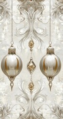 Elegant Silver Christmas Ornaments.