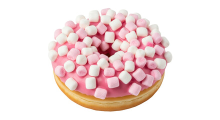 Isolated Donut with Marshmallows