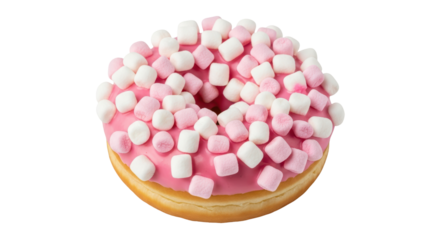 Isolated Donut with Marshmallows