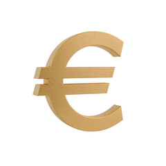 Obraz premium Gleaming euro currency symbol isolated against a transparent backdrop with elegance
