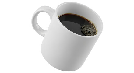 Isolated Cup of Black Coffee