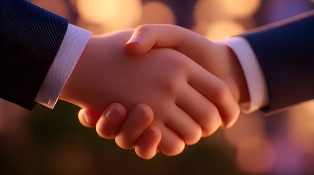 Business professionals close up handshake successful cooperation