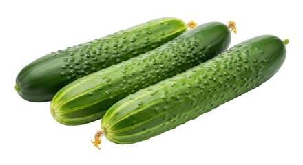 Isolated Fresh Green Cucumbers