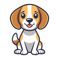 Beagle beagle dog cartoon vector